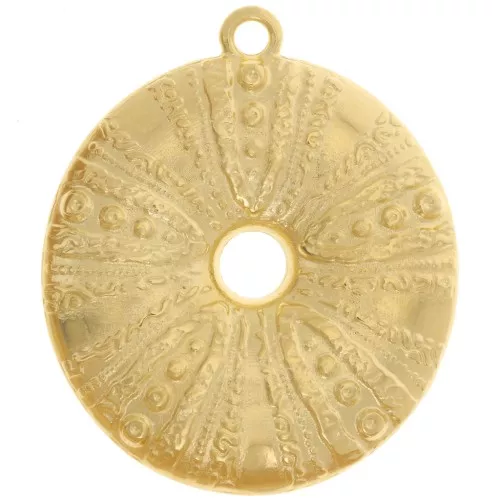 Colgante erizo de mar trabajado 41 mm - Dorado con oro fino x1