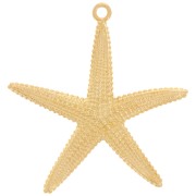 Colgante estrella de mar con textura 61x57 mm - Dorado con oro fino x1