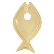 Colgante Pez 22x13 mm - Dorado con oro fino x1
