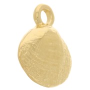 Dije de concha 12,5x11 mm - Dorado con oro fino x1