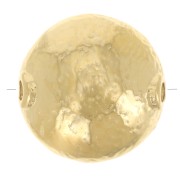 Cuenta limón 13 mm con resina epoxi - Dorado con oro fino - Verde x1