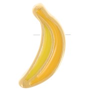 Perla banana 14,5x9 mm con resina epoxi - Dorado con oro fino - Amarillo x1|raw }}