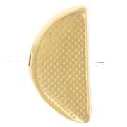 Cuenta Sandía 13x6,5 mm con resina epoxi - Dorado con oro fino - Verde - Rojo x1