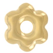 Colgante flor 12 mm - Dorado con oro fino x1