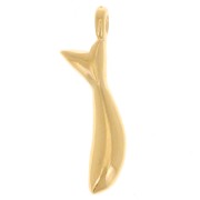 Dije de pez 20x5 mm con resina epoxi - Dorado con oro fino - Blanco x1