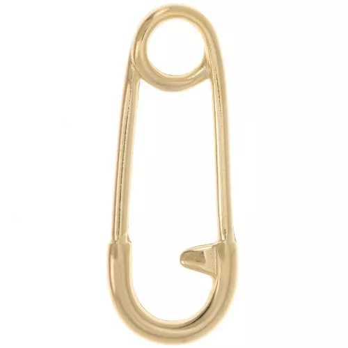 Colgante imperdible 23,5x9 mm - Dorado con oro fino x1