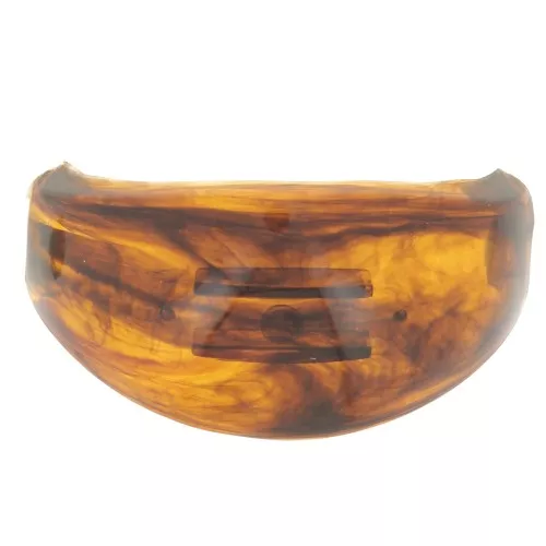 Accesorio para el pelo - para coletero elástico - 52x28 mm en resina - Ámbar jaspeado