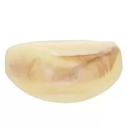 Accesorio para el pelo - para coletero elástico - 52x28 mm en resina - Marfil jaspeado