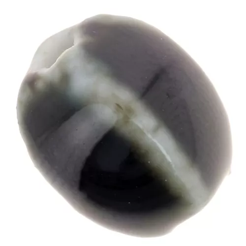 Cuentas ovaladas de cerámica 13x9 mm - Marrón oscuro jaspeado x10