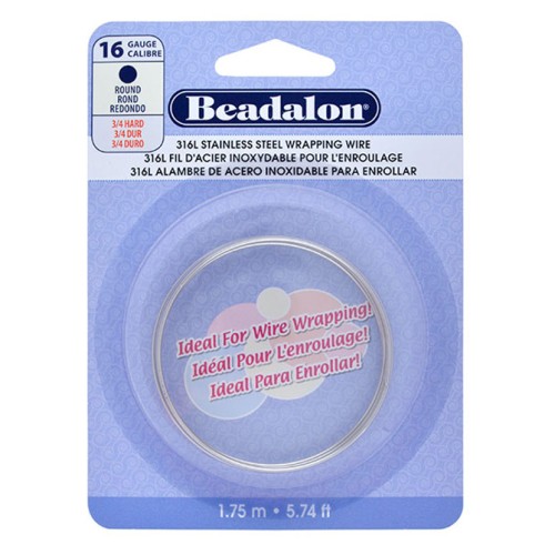 alambre redondo de 1,3 mm - acero inoxidable 316L x1,75m