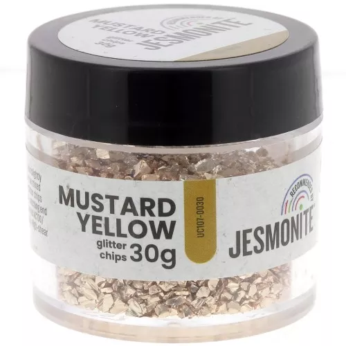 Glitter Chips in a Bottle - Jesmonite - Amarillo Mostaza x30g