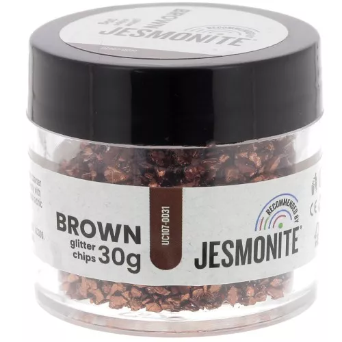Crujientes de purpurina - Jesmonite - Marrón x30g
