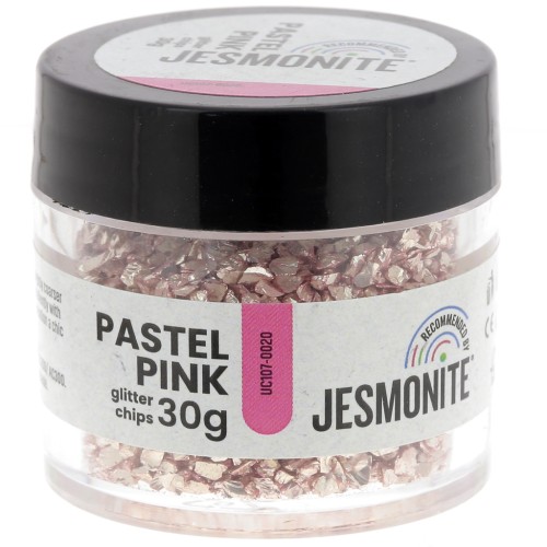 Crujientes de purpurina - Jesmonite - Rosa pastel x30g