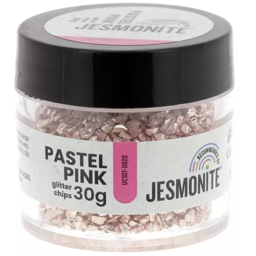 Crujientes de purpurina - Jesmonite - Rosa pastel x30g
