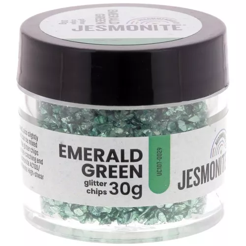 Glitter Chips in a Bottle - Jesmonite - Verde Esmeralda x30g