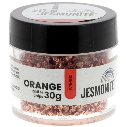 Glitter Chips in a Bottle - Jesmonite - Naranja x30g