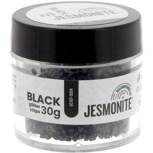 Crujientes de purpurina - Jesmonite - Negro x30g
