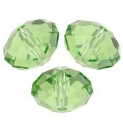 Cuenta redonda aplanada PureCrystal 5040 de 8 mm - Reinvented Peridot x1