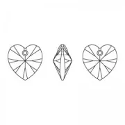 Corazones PureCrystal 6228 Light Rose AB 10,3x10 mm x6