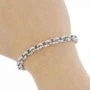 Jaseron cadena de malla texturizada 7 mm - Acero inoxidable 304 x50cm