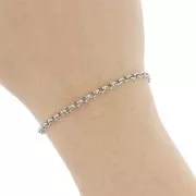 Jaseron Cadena de malla de 3,5 mm - Acero inoxidable 316L x1m