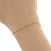 Cadena de malla Rombo 1,5 mm - Acero inoxidable 316L dorado x50cm