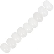 Cuentas arandalas Heishi 8x5 mm Gema de jade - Blanco x15|raw }}
