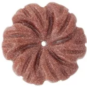 Colgante flor 20 mm - Imitación Piedra del Sol x1