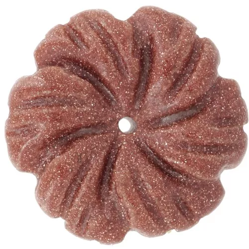 Colgante flor 20 mm - Imitación Piedra del Sol x1