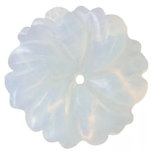 Colgante flor 20 mm - imitación piedra preciosa - Opalita x1