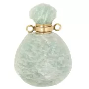 Colgante frasco de perfume gema 25x17 mm - Amazonita x1
