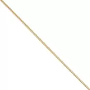 Cadena de malla serpentina de 1,2 mm - Acero inoxidable 316L dorado x50cm