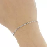 2 mm Fancy filed cadena de malla - 316L acero inoxidable x1m