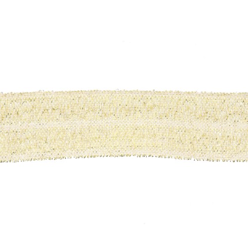 Cinta elástica plana 16 mm - Dorado purpurina x1m