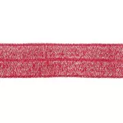 Ruban élastique plat 16 mm - Rouge pailleté x1m