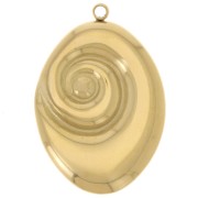 Colgante espiral oval 27x19 mm - Acero inoxidable 304L Dorado x1|raw }}