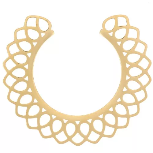 Entrepieza para collar calado de 35 mm - acero inoxidable 316L dorado x1