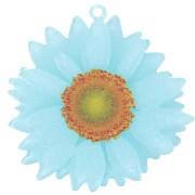 Colgante 3D acrílico flor margarita 41 mm - Azul claro purpurina x1|raw }}