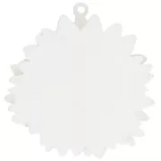 Colgante flor margarita acrílico 3D 41 mm - Brillo blanco x1