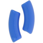 Cuentas tubo curvadas 35x11 mm en acrílico opaco - Azul celeste x6