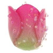 Cuenta flor tulipán 13x12 mm con bolitas aleatorias - Rosa Oscuro x1|raw }}