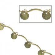 Cadena separadores arqueados y cequíes redondos 3 mm bronce x 1m|raw }}