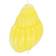Cuenta de cerámica de concha 21x13 mm - Amarillo x1