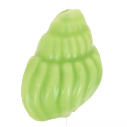Cuenta de cerámica de concha 21x13 mm - Verde x1