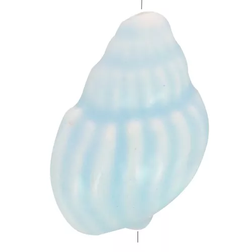 Cuenta de cerámica de concha 21x14 mm - Azul claro x1