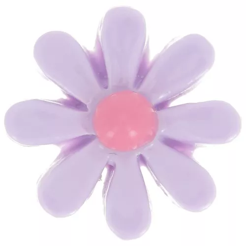 Cabujón flor resina 16 mm - Lila - Rosa claro x1