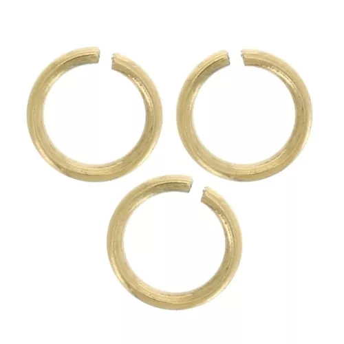 Anillas abiertas 3x0,4 mm - Acero inoxidable 316L dorado x50