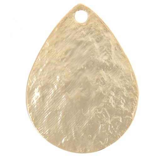 Dije de gota martillada 17,5x13 mm - Dorado con oro fino x1