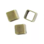 Perle tube carré 2.5 mm bronze x10