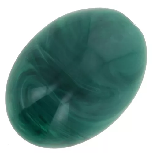 Cabujón ovalado de 18 x 13 mm de resina - Verde botella veteado x1